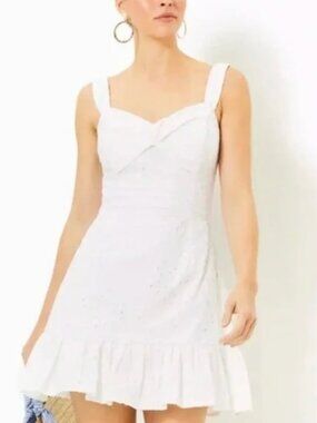 NWT! Lilly Pulitzer $218 Rocko Eyelet Romper-Size 10-White -SOLD OUT!
